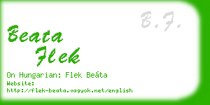 beata flek business card